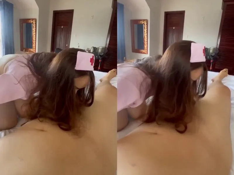 Xoạc em ngành cosplay hộ lý trong nhà nghỉ || p1